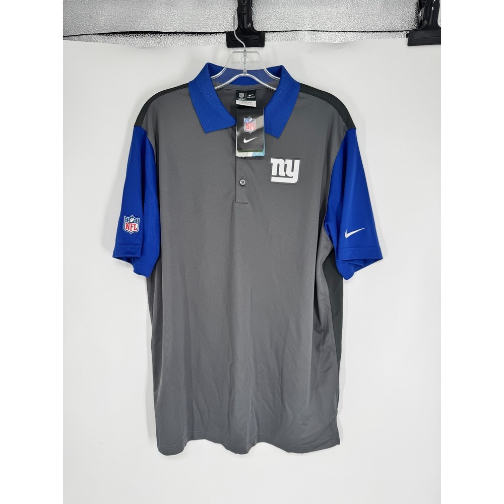 Nike On Field New York Giants Polo Shirt Mens Large Dri Fit Performance Golf